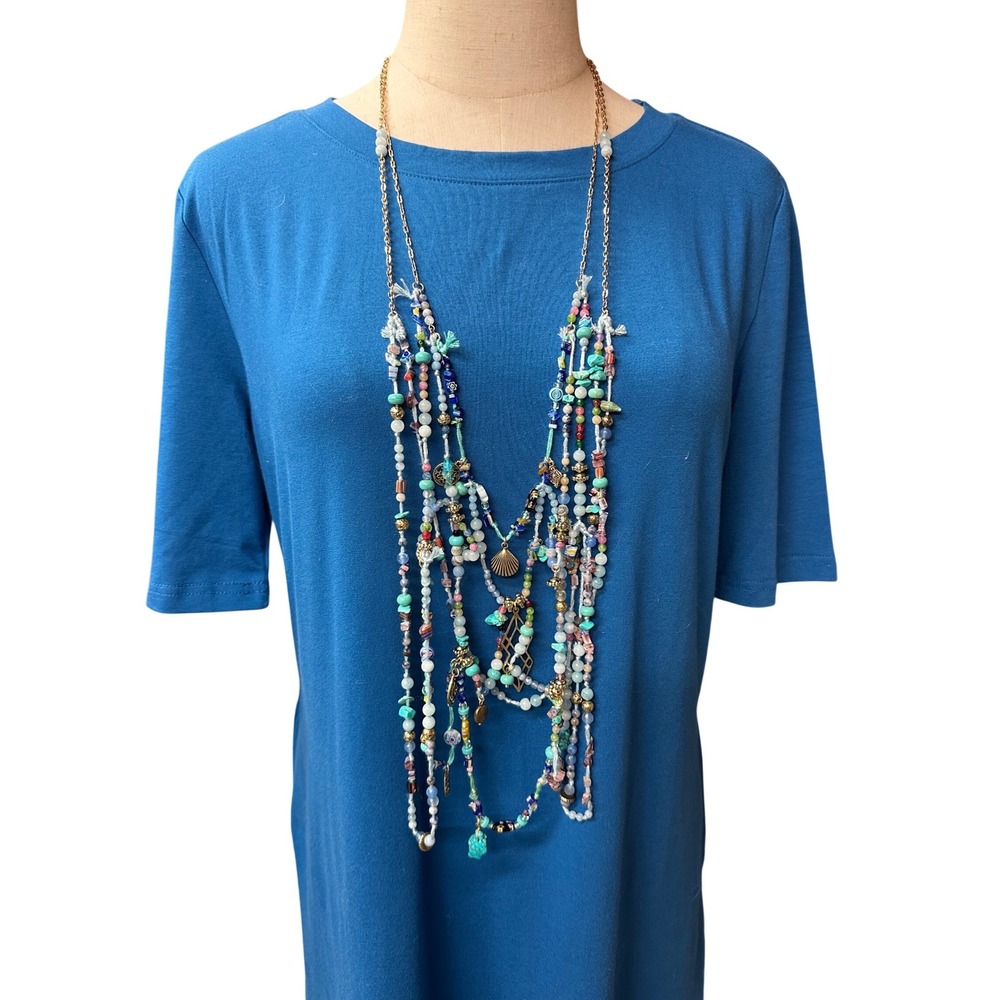 Ariana Ost X Free People Women's Multi Strand Multi Bead Necklace Belt One Size